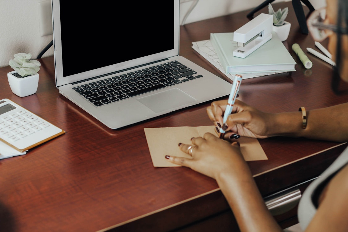 Lady in office using computer